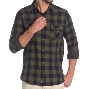 Flag & Anthem Buffalo Check Shirt - Men’s M - Navy/Green